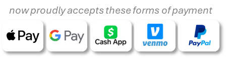 now proudly accepts these forms of payment